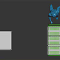 Utility Transport Carts Setup with Blue Figure Green Two Tier and Yellow Small Carts