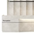 Modern reception desk background 3d model