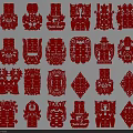 Traditional Chinese Red Paper Cutting Wall Decor With Double Happiness Ornamental Designs