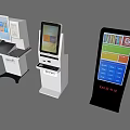 Public Facilities Self Service Kiosks With Touchscreen And Information Display Screens