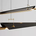 Modern Black and Gold Pendant Lights with Contemporary Linear Design and Metallic Accents