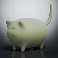 Cute Light Green Rounded Cat Shaped Furniture Design For Home Decor
