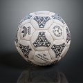 Modern football ball 3d model