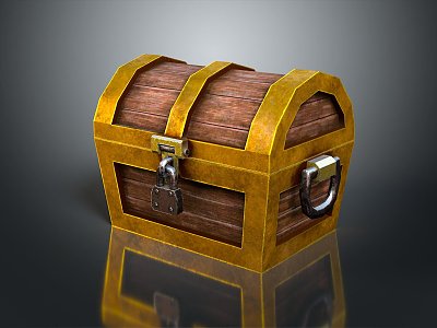 Cartoon Chest Treasure Chest Treasure Chest Jewelry Chest Cashbox Wooden Chest Game Chest Treasure Chest Pirate Chest 3d model