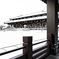 Chinese Architecture Snow Architecture of Han Dynasty 3d model