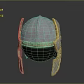 Warrior Helmet With Silver Metallic Surface Golden Decorative Bands And Retro Side Protectors