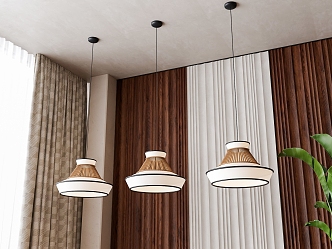 Wind Restaurant Chandelier Combination 3d model