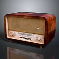 Vintage Retro Radio with Wooden Case Classic Knobs Dial and Speaker Grille
