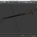 Halberd War Halberd Spear War Spear Low Face Number War Halberd Double Head Halberd Double Head Axe Game Weapon Cold Weapon Long Handle Weapon Super Realistic High Precision Movie and TV Level 3d model