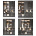 Modern Luxury Wardrobe Design With Glass Doors Gold Trim And Organized Storage Shelves