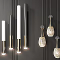 Modern Pendant Lights with Cylindrical and Glass Designs Featuring Gold Accents for Interior Decor