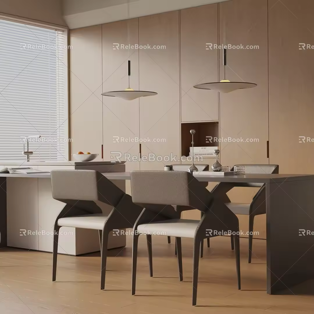 Modern table combination 3d model