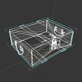 Weapon Storage Wooden Box With Vintage Design And Metal Clasps