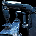 Smart Robotic Machines With Dual Arms For Precision Automated Manufacturing Workbench 3d model