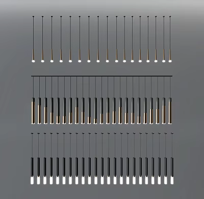 Modern chandelier bar small chandelier 3d model