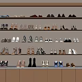 Organized Shoe Collection Display On Multi Tiered Shelf With Various Styles And Colors