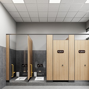 modern public toilet 3d model