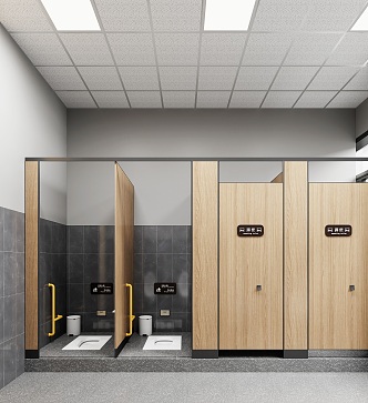 modern public toilet 3d model