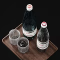 Kelechek Bottled Water With Ice Filled Glasses Cold Refreshing Drink