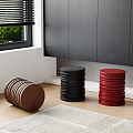 Modern Solid Wood Round Stool Wooden Stool Single Stool Shoe Changing Stool Solid Wood Side Table 3d model