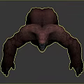 3D Gorilla Character Displaying Red Gray Fur Open Mouth And Muscular Posture