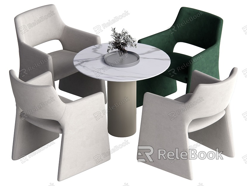 Modern leisure table and chair dining table and chair combination model