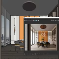 New Chinese-style private dining box 3d model