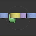 Vibrant Assorted Colorful Round Candy Pieces in Purple Yellow Blue Green