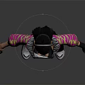 Kids Stylish Outfit With Pink Black Top Black Shorts White Shoes Headband And Arm Bands