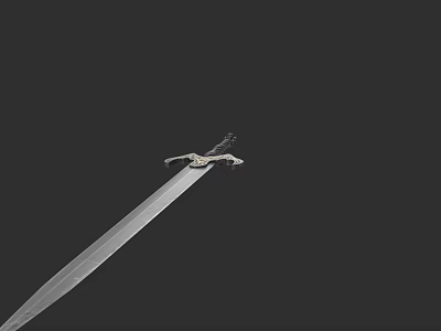 Ancient Decorative Sword With Intricate Hilt Design And Sharp Metal Blade 3d model