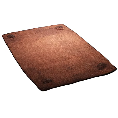 Brown Square Woven Rug With Natural Texture For Home Floor Decor 3d model