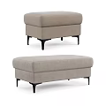 Modern Light Gray Upholstered Sofa Bench With Black Tapered Legs And Comfortable Design