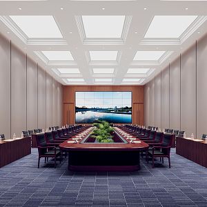 Modern Conference Hall Meeting Room of State-owned Enterprises 3d model