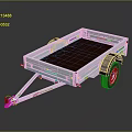 White Open Bed Utility Trailer With Brown Floor Black Wheels And Hitch Design