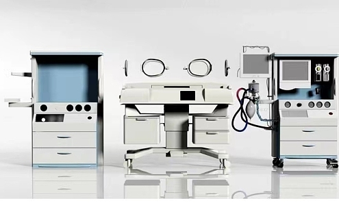 Medical equipment and instruments CT machine Nuclear magnetic resonance machine Hospital bed Wheelchair Dental treatment 3d model