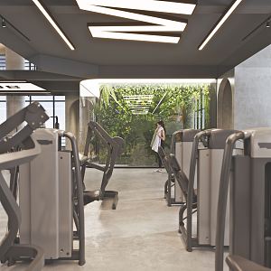 Private Fitness Club Modern Gym 3d model