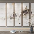 New Chinese Landscape Painting Decorative Painting 3d model