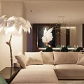 Modern Luxury Open Living And Dining Room With Stunning Sea View And Cozy Interior Design