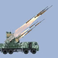 Military Functional Vehicle With Camouflage Paint Multi wheeled Missile Launcher System And Antennas