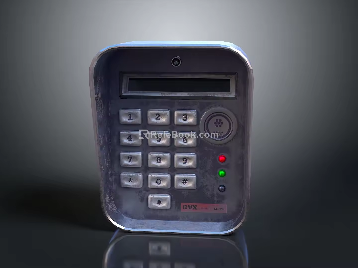 Industrial LOFT cipher machine password keyboard keypad mini keyboard 3d model
