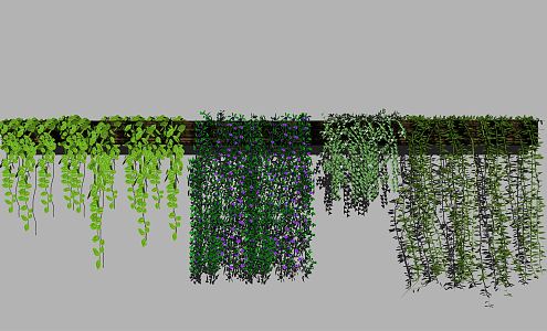 Modern Vine Wall 3d model