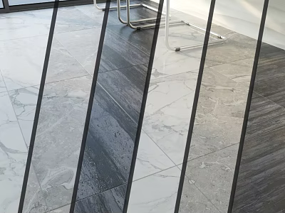 Modern Stone Look Floor Tiles Design For Indoor Grey And White Space 3d model