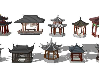 New Chinese Pavilion Octagonal Pavilion model