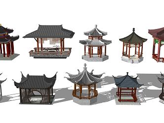 New Chinese Pavilion Octagonal Pavilion 3d model