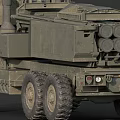 Military Green Functional Vehicle With Six Wheel Armored Design And Top Antennas