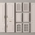 White Wardrobe Doors With Various Panel Designs For Home Interior Decoration