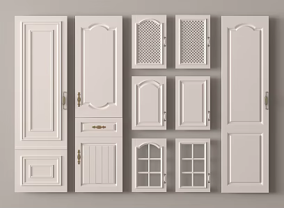 Door Panel Cabinet Door Drawer 3d model
