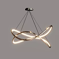 Modern Pendant Light Designs With Curved Metal Frames And Illuminated LED Strips