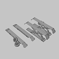 Heavy Duty Industrial Scissor Lift Platforms With Mobile Metal Frame And Blue Surface