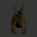 Realistic 3D Stegosaurus Dinosaur Model With Dorsal Plates On Gray Background
